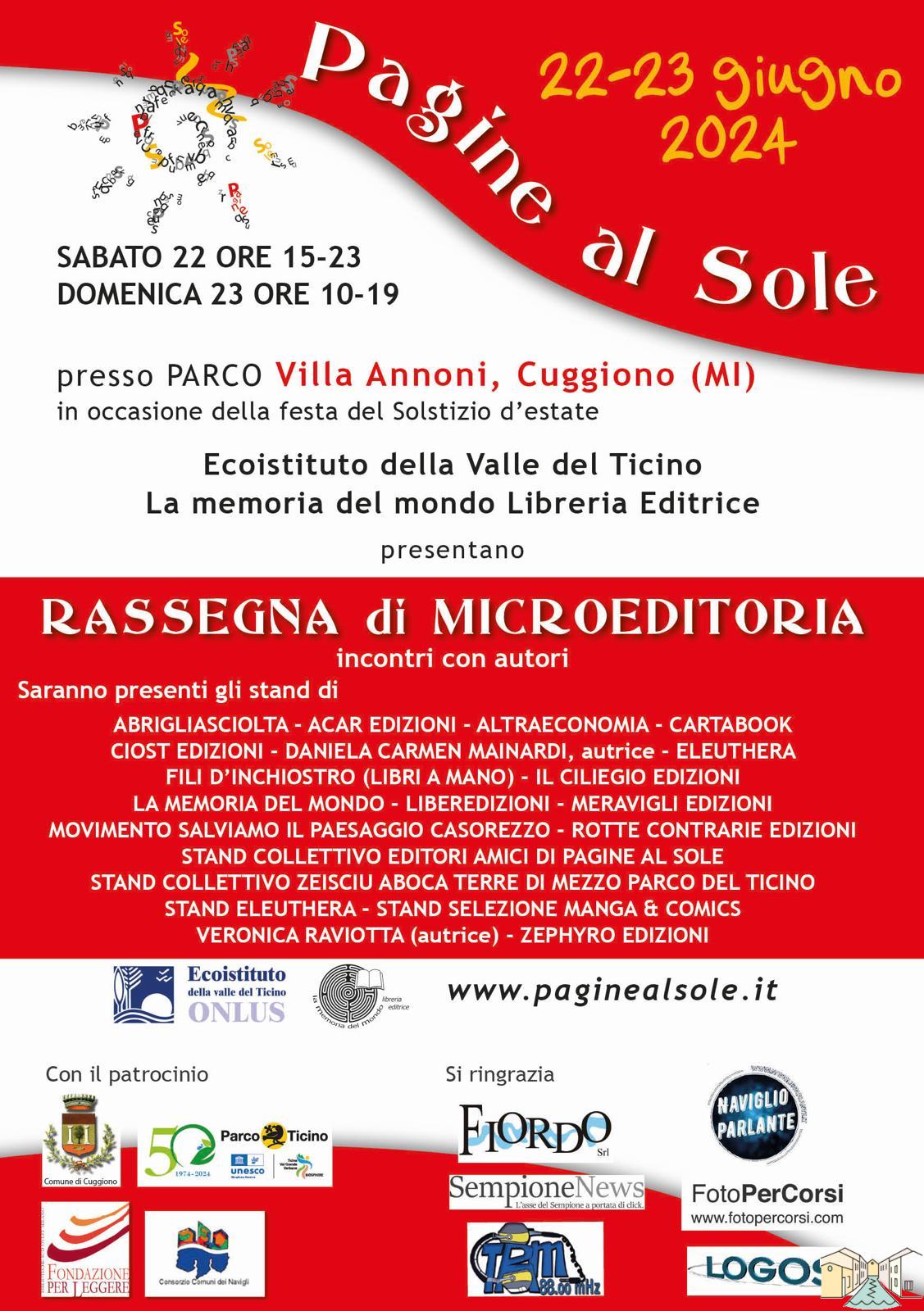 Pagine al Sole: Micro editoria e Cultura a Cuggiono